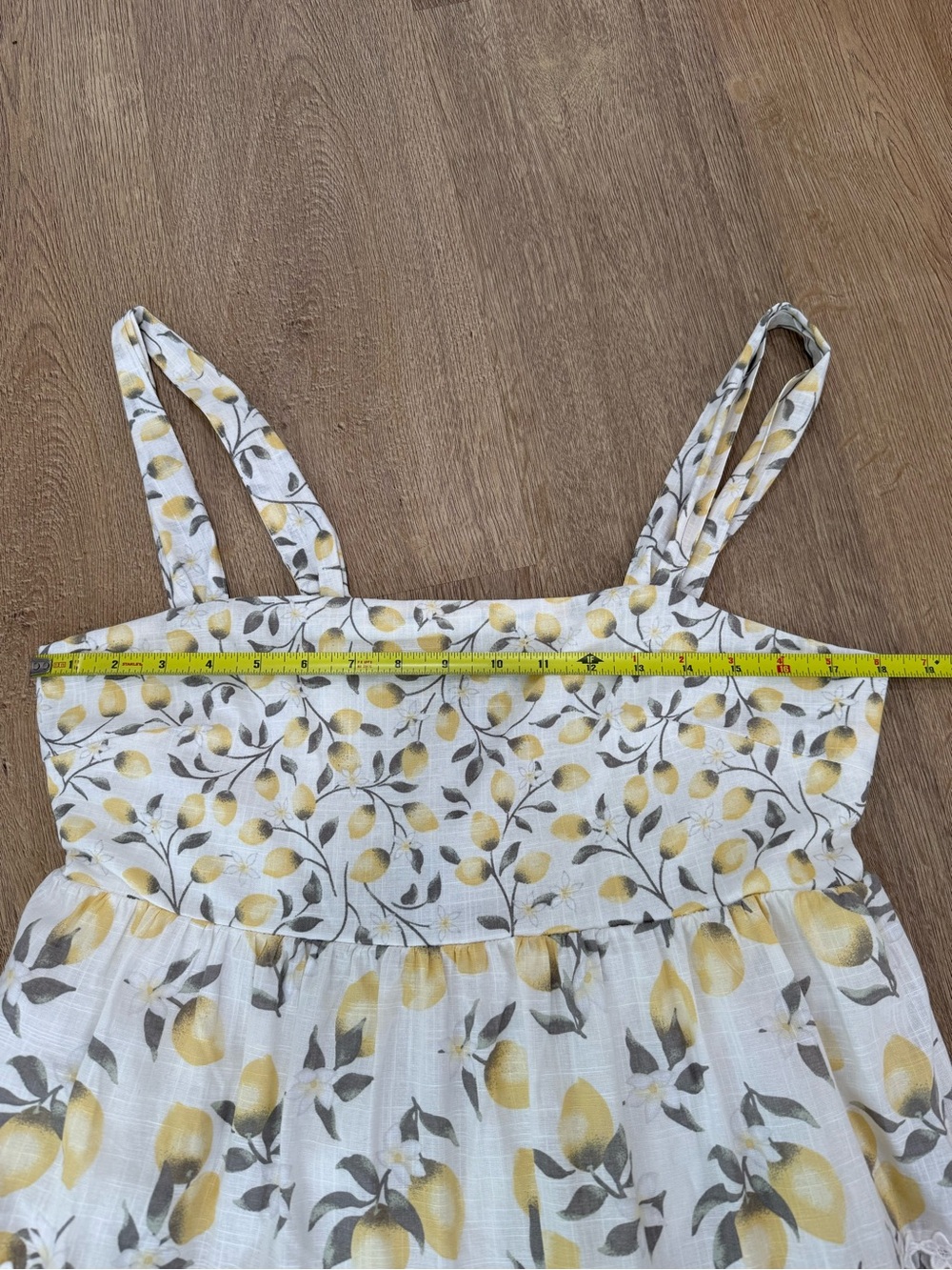 New Dress HAUTE HIPPIE Lemon Print Tiered Midi Sundress Sz.12 Cotton Party - Picture 10 of 14